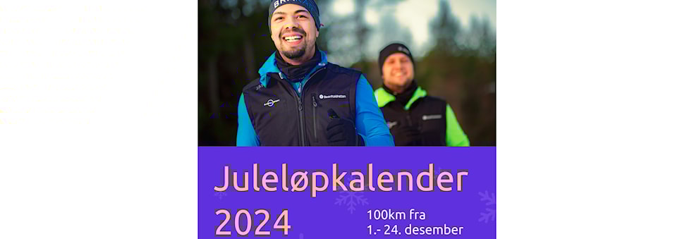 Bedriftsidrettens juleløpkalender 2024 - 100 km fra 1. - 24. desember